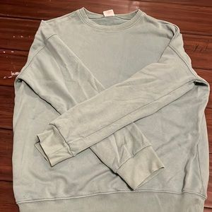 blue crew neck sweater